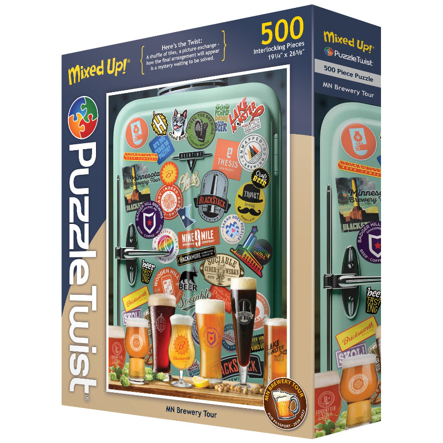 NEW RELEASE Custom PuzzleTwist Created by Sarah Does Puzzles: MN Brewery Tour - 500 Pieces