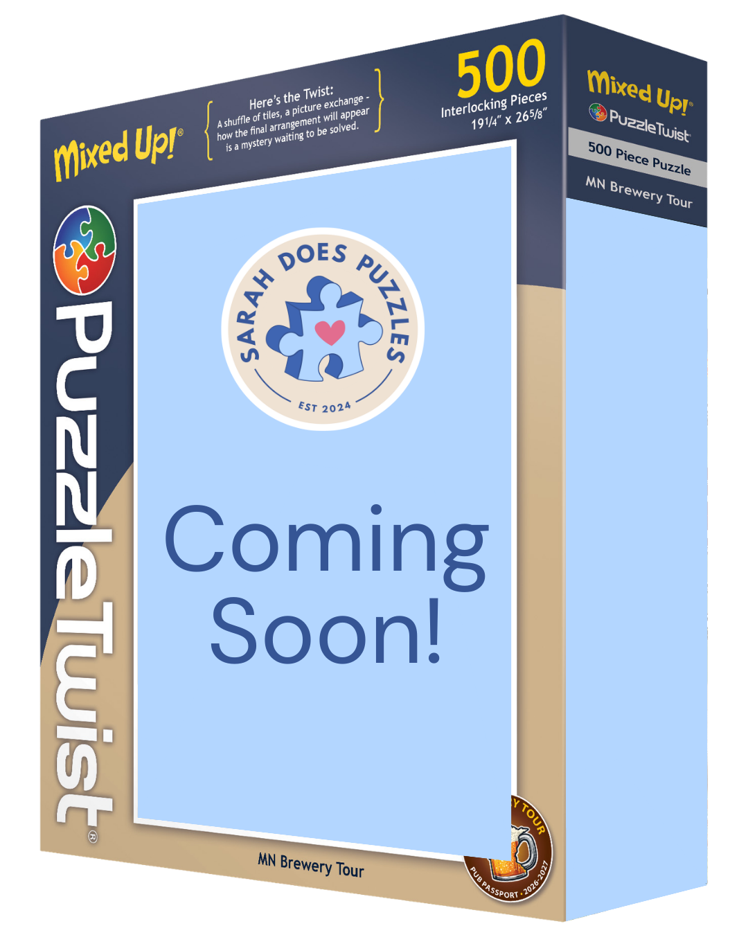 NEW RELEASE Custom PuzzleTwist Created by Sarah Does Puzzles: MN Brewery Tour - 500 Pieces